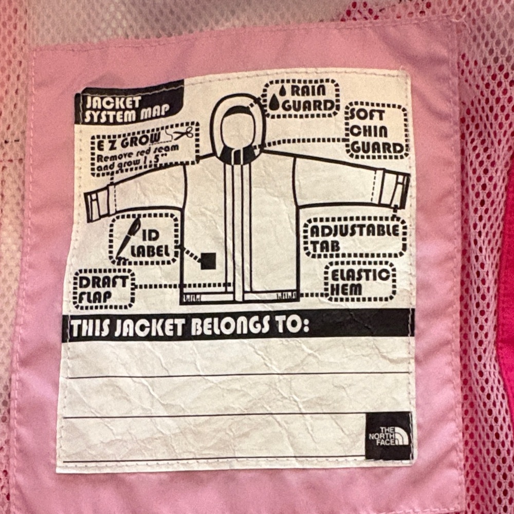 The North Face Kids Fuchsia and Black Raincoat - Picture 4 of 6